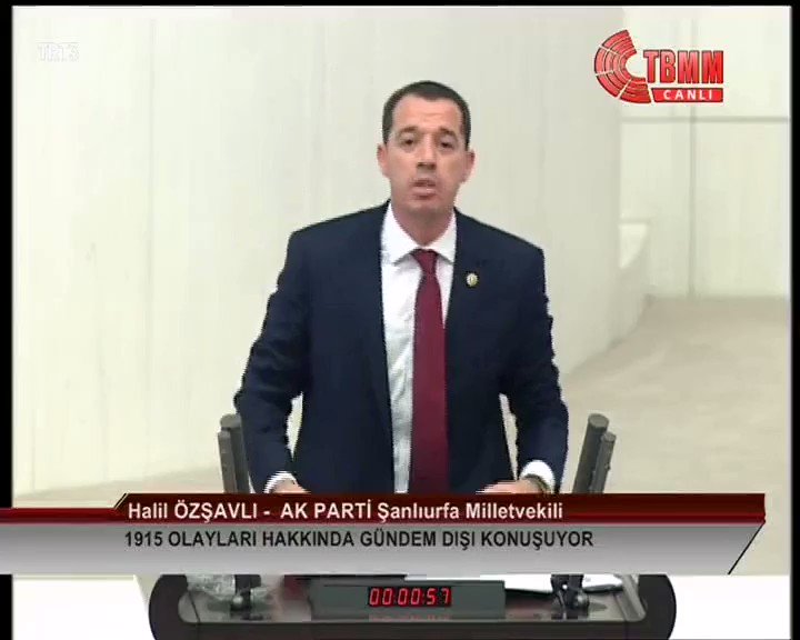 Şanlıurfa Milletvekili Doç. Dr. Halil Özşavlı: TBMM Gündem Dışı Konuşma, Ermeni Soykırım İddiaları